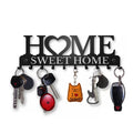 Home Sweet Home Black Metal Key Holder & Wall Organizer